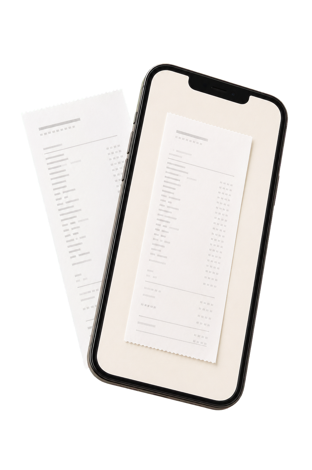 レシートをスキャンするイメージ