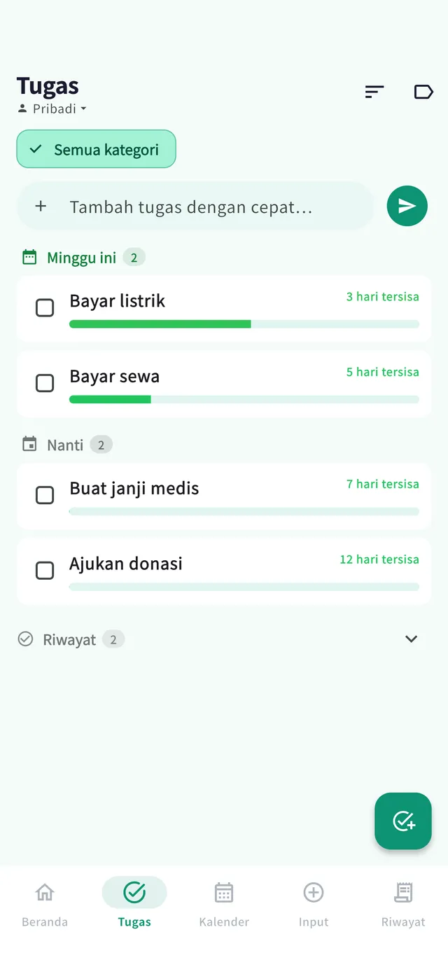 Layar tugas